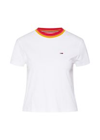 Tommy Jeans, Damen Shirts & Tops 'TJW SOLID BABY TEE', Rot / Weiß