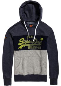 Superdry, Herren Sweatshirt 'Vintage', Navy / Neongelb / Graumeliert / Schwarz