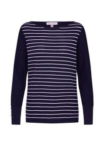 Esprit, Damen Pullover 'Noos', Nachtblau / Weiß