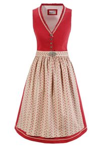 Marjo, Damen Dirndl, Beige / Rot