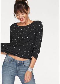 Tom Tailor Denim, Damen Druckbluse, Anthrazit / Mischfarben