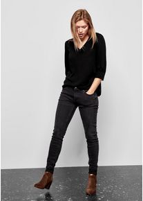 Q/S Designed By, Damen Bluse, Schwarz