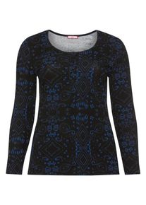 Joe Browns, Damen Langarmshirt mit Alloverdruck, Dunkelblau