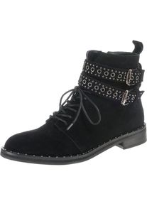 Alma en Pena, Damen Schn&uuml;rstiefeletten, Schwarz