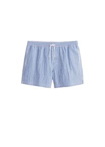 Mango Man, Herren Badehose 'Seerblue', Blau / Wei&szlig;