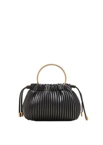 Mango, Damen Tasche 'Cuquino', Gold / Schwarz