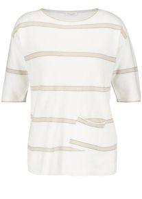 Gerry Weber, Damen Pullover 'Boxy', Beige / Hellbeige / Weiß