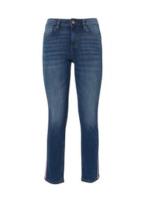 Tom Tailor, Damen Jeanshosen Kate Slim Jeans, Blau / Hellblau / Pastellrot / Wei&szlig;