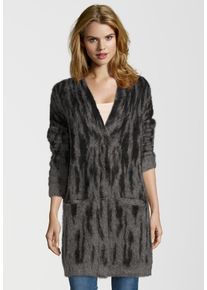 SET, Damen Strickjacke im Animal-Look, Grau