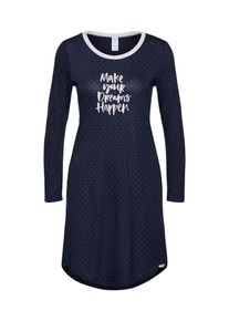 Skiny, Damen 'Worldhood' Sleepshirt Langarm, Navy / Mischfarben