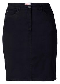 sheego Casual, Damen Basic Webrock, Schwarz
