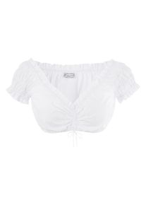 HANNAH, Damen Dirndlbluse mit Bindeband vorne, Wei&szlig;