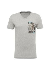 Tom Tailor Denim, Herren T-Shirt 'T-shirt with fotoprint 1/2', Grau