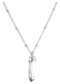 KOSHIKIRA, Damen Kette 'Clear Point NEM020S', Silber