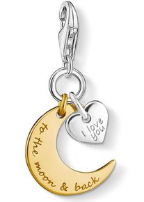 Thomas Sabo, Damen Charm-Einhänger 'I LOVE YOU TO THE MOON & BACK, 1443-413-39', Gold / Silber