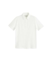 Mango Man, Herren Poloshirt 'Ezeky', Wei&szlig;