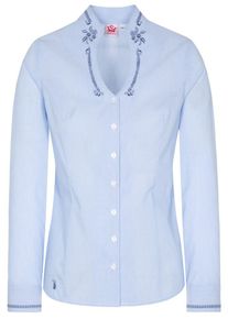 Spieth & Wensky SPIETH & WENSKY, Damen Trachtenbluse "Heide", Blau / Hellblau