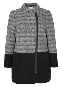JUNAROSE, Damen Langärmelige Jacke, Grau / Schwarz