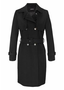 Bruno Banani, Damen Trenchcoat, Schwarz