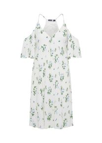 boohoo, Damen Kleid 'Boutique Elizabetta Ditsy Pleated', Weiß