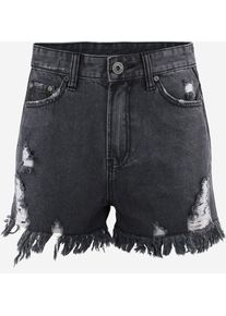 Trueprodigy, Damen Shorts 'Frayed #911', Schwarz