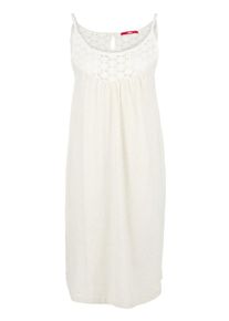 s.Oliver RED LABEL, Damen Slub Yarn-Kleid, Weißmeliert