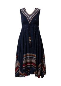 Tom Tailor, Damen Kleid, Dunkelblau / Hellorange / Rot / Weiß