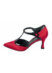 Heine, Damen Pumps, Rot / Schwarz