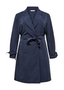 Only Carmakoma, Damen Curvy Trenchcoat, Blau