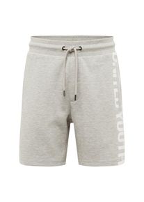 Jack & Jones JACK & JONES, Herren Shorts 'POPS', Hellgrau / Wei&szlig;