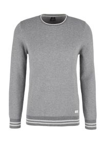 s.Oliver RED LABEL, Herren Pullover, Graumeliert / Weiß