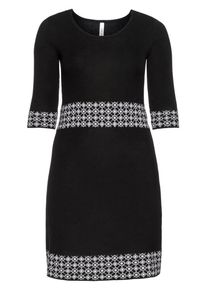 SheeGOTit, Damen Strickkleid, Schwarz / Weiß