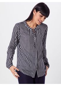 Street One, Damen 'Printed tunic blouse w flock', Graphit / Wei&szlig;