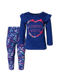 LEMON BERET, M&auml;dchen Set Langarmshirt + Leggings, Saphir / Hellblau / Rosa / Hellrot