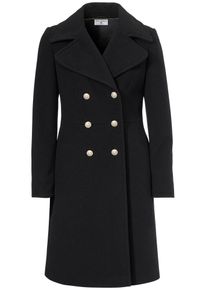 Heine, Damen Wollmantel Military-Style, Schwarz