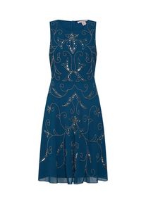 Anna Field, Damen Kleid 'flower vine embellishtshort dress', Petrol