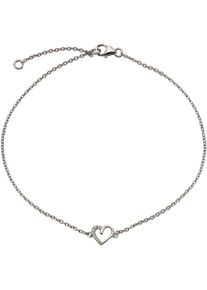 Firetti, Damen Fußkette »Herz« mit Zirkonia, Silber