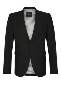s.Oliver BLACK LABEL, Herren Cesano Slim: Klassisches Anzugsakko, Schwarz