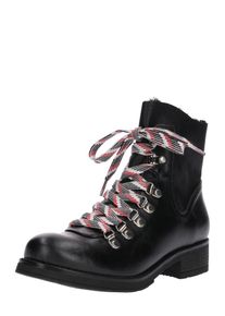 ABOUT YOU, Damen Schnürstiefelette 'Evelina', Schwarz
