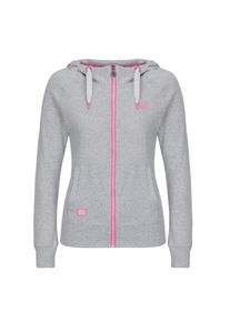 BIDI BADU, Damen Sweatjacke 'Skye', Graumeliert / Dunkelpink