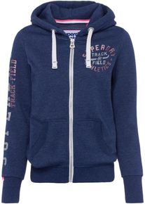 Superdry, Damen Sweatjacke 'TRACK & FIELD', Navy / Rosegold / Wei&szlig;
