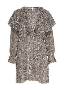 Only, Damen Kleid, Braun / Schwarz / Weiß