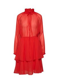 NA-KD, Damen Kleid 'High Frill Neck Dress', Rot