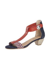 Heine, Damen Sandalette, Marine / Rot