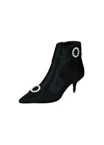 Heine, Damen Stiefelette, Schwarz / Silber