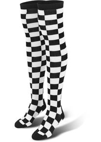 Urban Classics, Damen Overknee Socks, Schwarz / Wei&szlig;