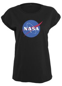 Merchcode, Damen T-Shirt 'Nasa Insignia', Blau / Rot / Schwarz / Weiß