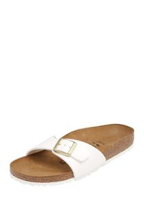 Birkenstock, Damen Pantolette 'Madrid', Braun / Wei&szlig;