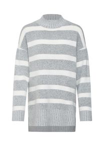 ABOUT YOU, Damen Pullover 'Fiona', Graumeliert / Wei&szlig;