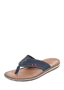 Rieker, Herren Pantoletten, Camel / Blue Denim
